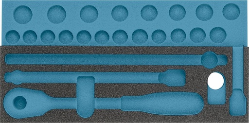 [163-342L] 2-component soft foam insert - L x W: 342 mm x 172 mm (163-342L, HAZET)