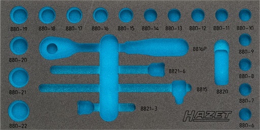 [163-353L] 2-component soft foam insert - L x W: 342 mm x 172 mm (163-353L, HAZET)
