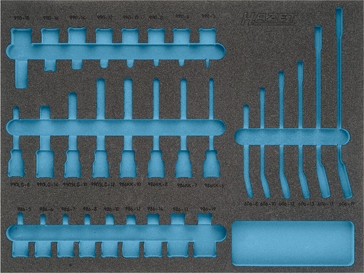 [163-367L] 2-component soft foam insert - L x W: 519 mm x 392 mm (163-367L, HAZET)
