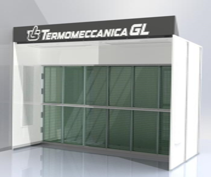 [SPRAY BOOTH MINI 3.5x2x2.8] ATVIRO TIPO DAŽYMO SIENELĖ SU ORO NUTRAUKIMU SPRAY BOOTH MINI 3.5x2x2.8 TERMOMECCANICA