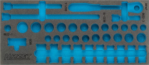 [163-379L] 2-component soft foam insert - L x W: 392 mm x 172 mm (163-379L, HAZET)