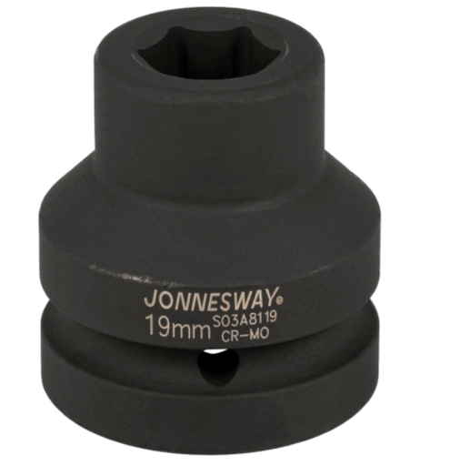 [S03A8119] Smūginė galvutė 1" 6-briaunė, dydis: 19 mm (S03A8119, JONNESWAY)