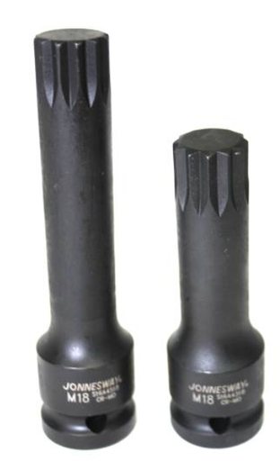 [S16A4316] Smūginė galvutė su žvaigždiniu (SPLINE) antgaliu 1/2", dydis: M16, L: 78 mm (S16A4316, JONNESWAY)