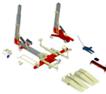 [15461] Kėbulo tiesinimo stendas Autorobot Micro C Gold set 15460 