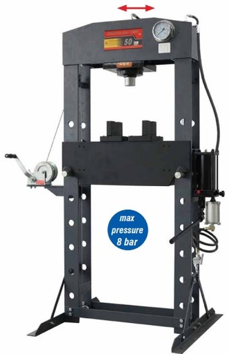 [03.031.37] HIDRAULINIS-PNEUMATINIS PRESAS SU MANOMETRU 50T Spin 03.031.37