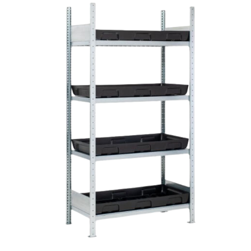 [11943] Hazardous Materials Storage Rack 10/5-PE with PE Spill Containment Trays 11943, CEMO