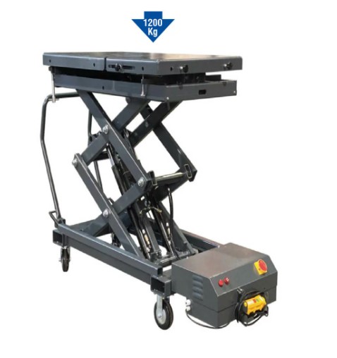 [05.085.27] Naujas mobilus žirklinis keltuvas elektromobilių baterijoms kelti  SPIN 05.085.27