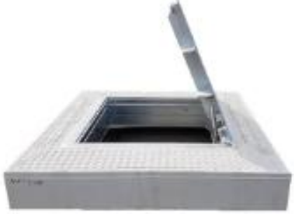 [400kN1585x1585mm] Sustiprintas plieninis dangtis su gaubtu 400kN V=5m3 DN1600 požeminei talpyklai