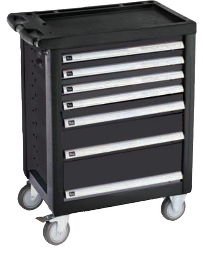 [05.088.99X] Įrankių vežimėlis 05.088.99X SPIN 7 stalčių, 200 vnt. įrankių