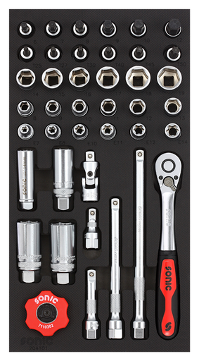 [204101] Įrankių komplektas į vežimėlius (41vnt) 