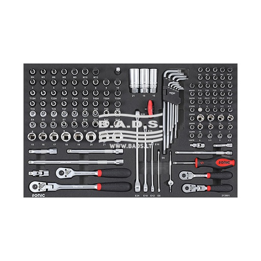 [213901]  Įrankių komplektas į vežimėlius (139vnt), Sonic Equipment [213901]