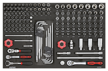 [218502] Įrankių komplektas į vežimėlius (185vnt) SONIC EQUIPMENT 