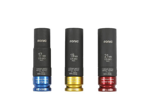 [300303] Momentą ribojančių smūginių galvučių komplektas 1/2" (17/19/21 mm) (300303, SONIC)