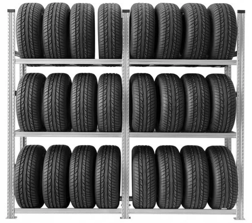 [8547] Padangų stelažas, dvi sekcijos (24 padangos) Padangų stelažas 24 8547