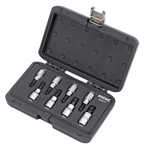 [300817] TORX galvučių 1/2 col. komplektas, 8 vnt. (300817, SONIC)