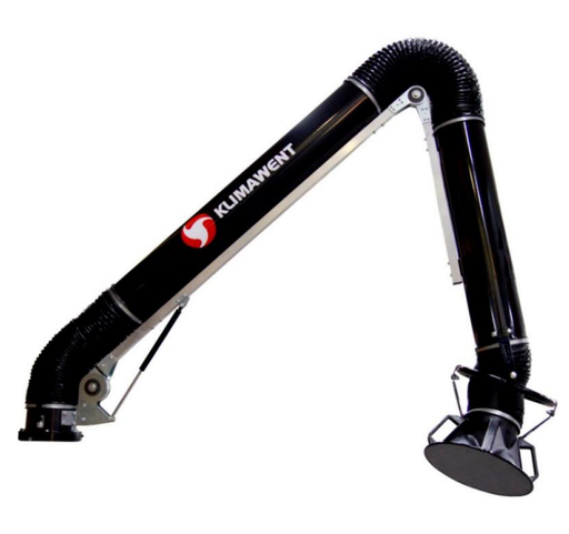 [ERGO LUX L/2- R] Suvirinimo dujų ištraukimo 2,2m ilgio Ø160, ranka, skirta montuoti ant stalo ERGO STW R Klimawent ERGO LUX L/2- R