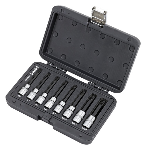 [300822] Ribe bit socket set, 1/2 in. drive, 8 pcs (300822, SONIC)