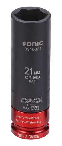 [3310321] Impact socket 1/2 long thin wall 21mm (3310321, SONIC)
