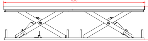 [HD40002] Platforminis liftas 2,5x4m HD4000 dviguba konstrukcija