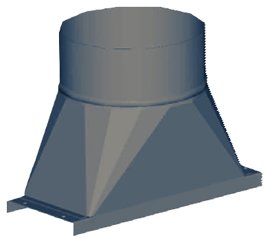 [ETL-FUS/200L] Bėginės dujų ištraukimo sistemos viršutinio išvedimo perėjimas 200mm CORAL AUTOTIVE EQUIPMENT ETL-FUS/200L 