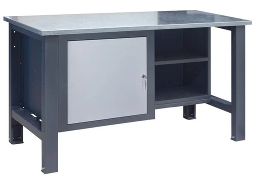 [1500x620x850H] Sustiprintas darbastalis 1500x620x850H su 1 spintele