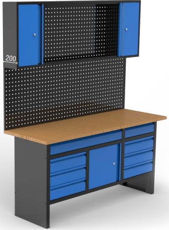 [05.088.162] Darbastalio su sienele komplektas  1500x620x850H su 1 spintele (kopija)