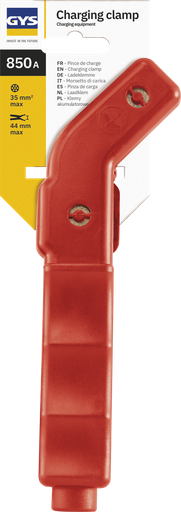 [053816] CURVED INSULATED CLAMP 850A RED - on card (053816, GYS)
