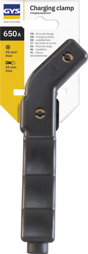 [055544] CURVED INSULATED CLAMP 650A BLACK - on card (055544, GYS)