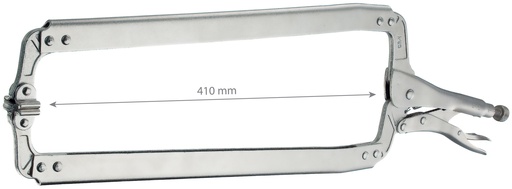 [061347] Spaustuvo gnybtai plokščiais galais 610 mm, atvėrimas 410 mm (061347, GYS)