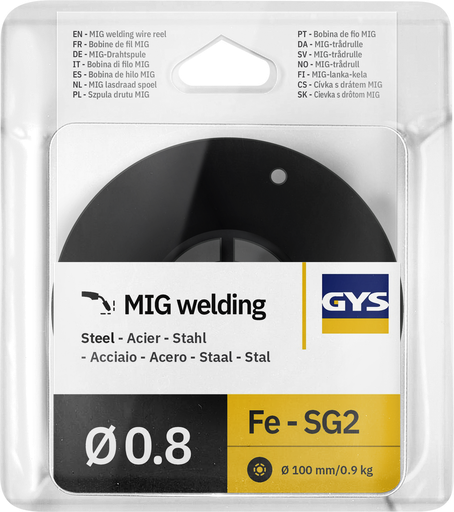 [086609] MAG viela ritė, plienas Ø0,8 - 0,9 kg D100 - ER70S-6 / G3Si1 (086609, GYS)