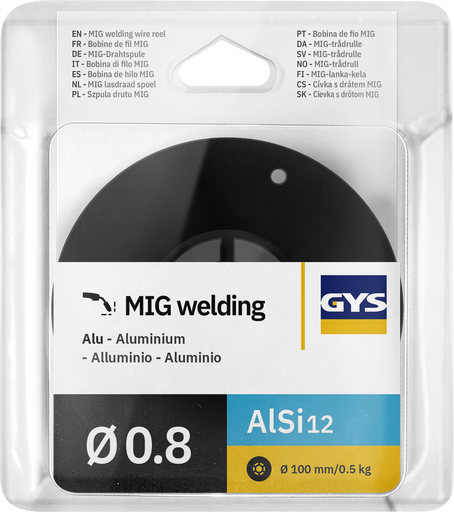 [086678] MIG wire reel, AlSi12 Ø0.8 - 0.5 kg D100 - ER4047 / S Al 4047 (086678, GYS)