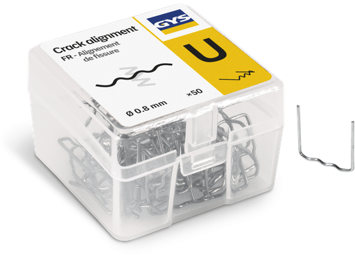 [091665] Staples for plastic repair, 50 pcs, 0,80 mm – crack joining (U) (091665, GYS)