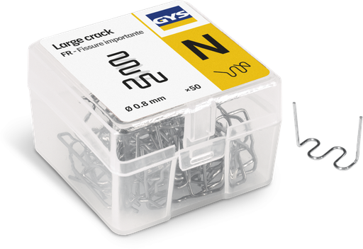[091672] Staples for plastic repair, 50 pcs, 0,80 mm – large cracks (N) (091672, GYS)