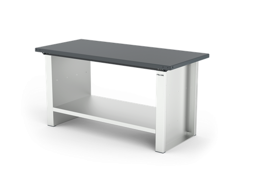 [ELFA-150-A2G] MONO workbench, fixed height, standard sides, flat top, shelf 600 mm, 1500 mm, Filcar (ELFA-150-A2G, FILCAR)