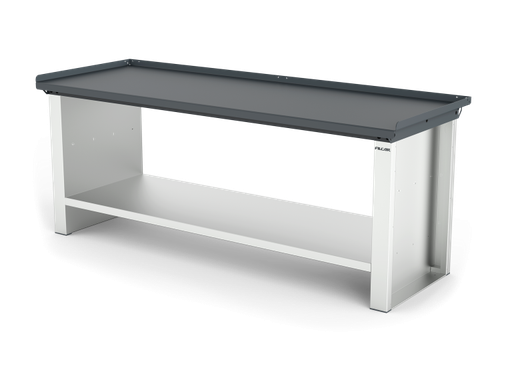 [ELFA-200-A1G] MONO workbench, fixed height, standard sides, anti-fall top, shelf 600 mm, 2000 mm, Filcar (ELFA-200-A1G, FILCAR)