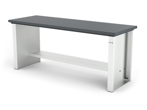 [ELFA-200-A2M] MONO workbench, fixed height, standard sides, flat top, shelf 300 mm, 2000 mm, Filcar (ELFA-200-A2M, FILCAR)