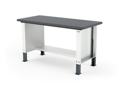 [ELRA-150-A2M] MONO workbench, adjustable height, standard sides, flat top, shelf 300 mm, 1500 mm, Filcar (ELRA-150-A2M, FILCAR)