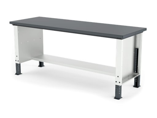 [ELRA-200-A2M] MONO workbench, adjustable height, standard sides, flat top, shelf 300 mm, 2000 mm, Filcar (ELRA-200-A2M, FILCAR)