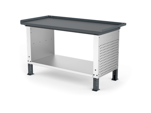 [ELRC-150-A1G] MONO workbench, adjustable height, closed sides, anti-fall top, shelf 600 mm, 1500 mm, Filcar (ELRC-150-A1G, FILCAR)