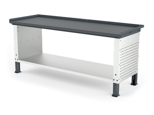 [ELRC-200-A1G] MONO workbench, adjustable height, closed sides, anti-fall top, shelf 600 mm, 2000 mm, Filcar (ELRC-200-A1G, FILCAR)