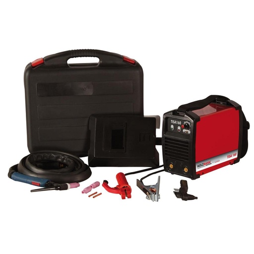 [TISA160] DC MMA / lift TIG welding inverter with case (TISA160, HOLZMANN)