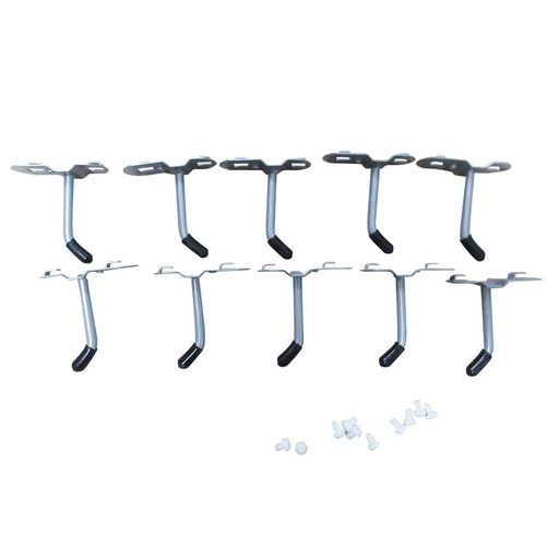 [WESS13HOOK] Single oblique hook for pegboard, 10 pcs (WESS13HOOK, HOLZMANN)