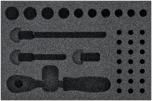 [163-253L] Dvikomponentis putų įdėklas įrankiams 170×110×30 mm (163-253L, HAZET)