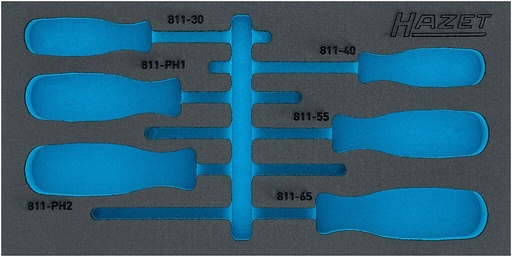 [163-265LN] Two-component foam tool insert 342×172×35 mm (163-265LN, HAZET)