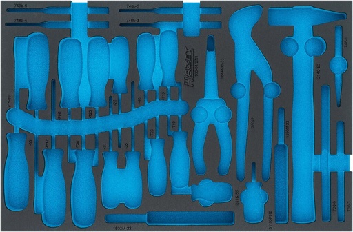 [163-31LN] Dvikomponentis putų įdėklas įrankiams 520×340×35 mm (163-31LN, HAZET)