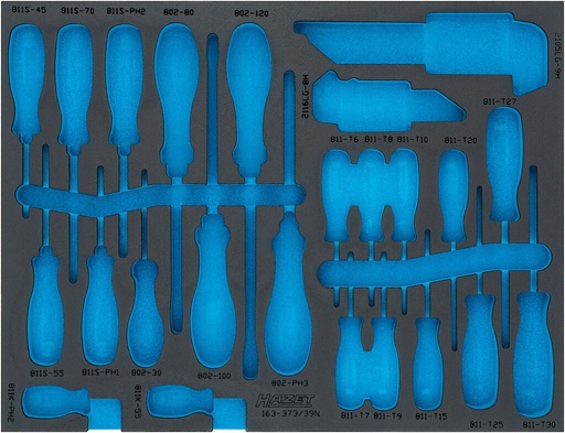 [163-373LN] 2-component soft foam insert (163-373LN, HAZET)