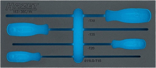 [163-380LN] Dvikomponentis putų įdėklas įrankiams 398×172×35 mm (163-380LN, HAZET)