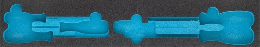 [163-457L] Two-component foam tool insert 523×101×40 mm (163-457L, HAZET)