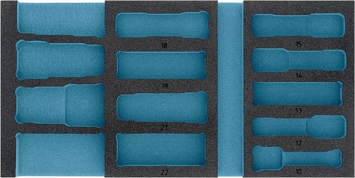 [163-459L] Dvikomponentis putų įdėklas įrankiams 349×177×40 mm (163-459L, HAZET)