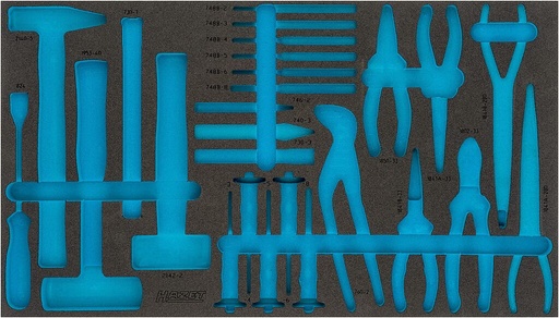 [163-479L] Two-component foam tool insert 701×410×38 mm (163-479L, HAZET)